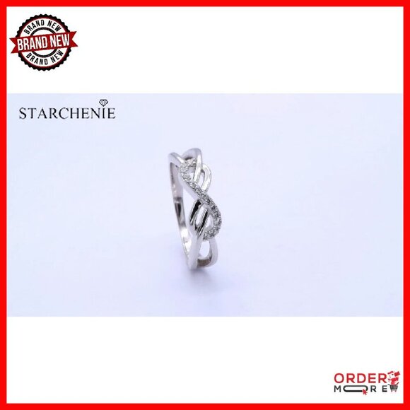 Sterling Silver Infinity Promise Ring Size 7 with Cubic Zirconia Stones
